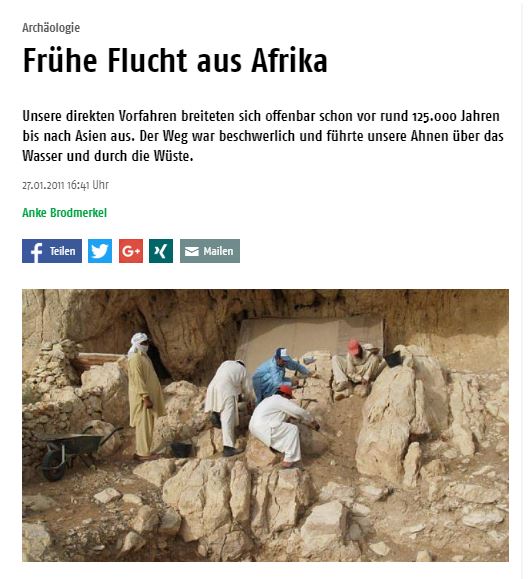 Fruhe Flucht Aus Afrika Archaologie Der Zukunft